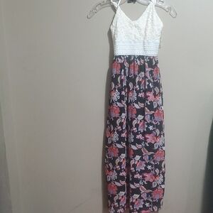 Streetwear Society Floral Maxi Dress with Lace Top Size Small
